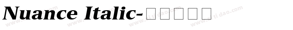 Nuance Italic字体转换